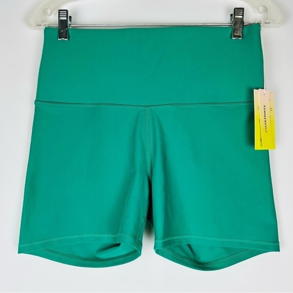 NWT Summersalt The Do It All Green Compression Biker Shorts - Picture 5 of 8
